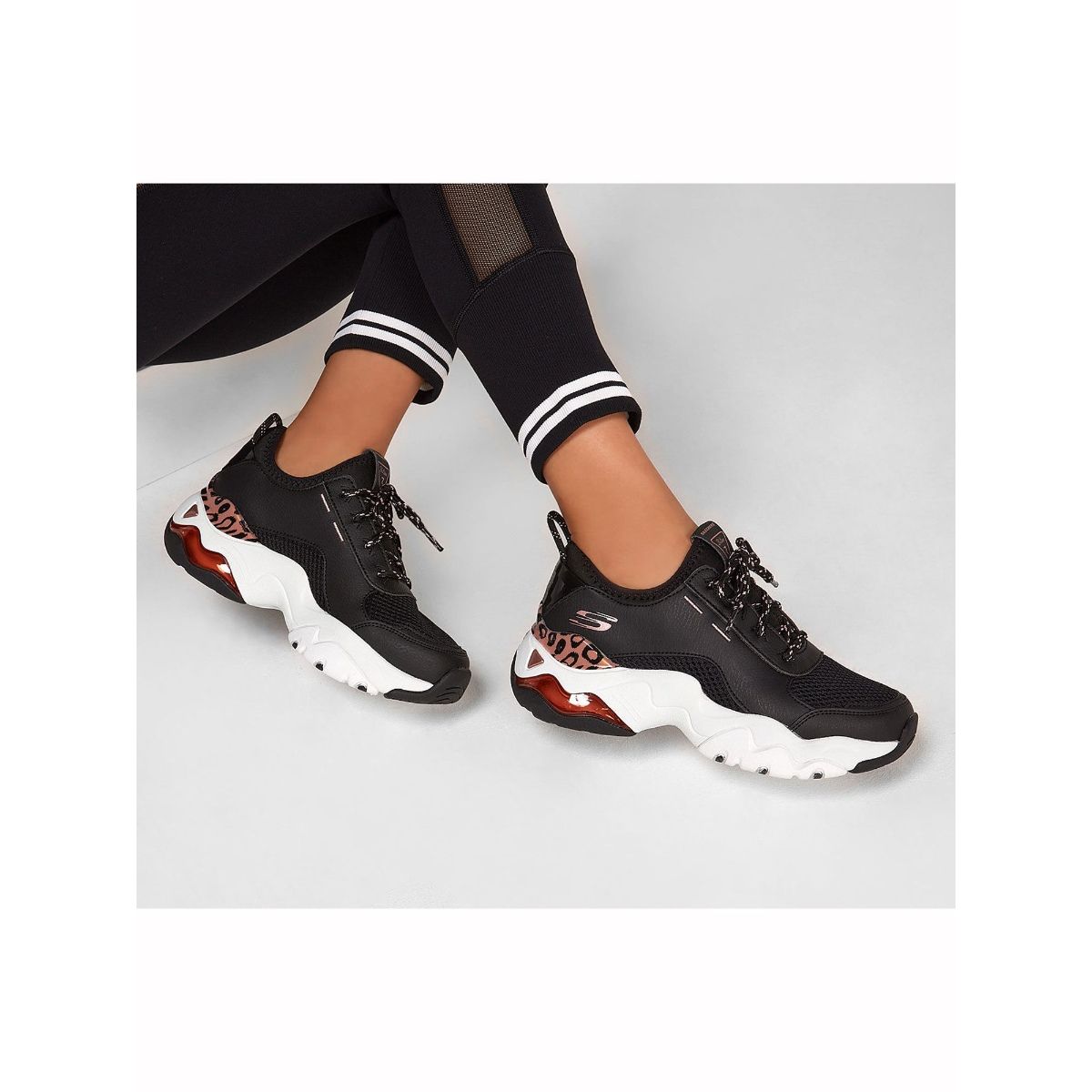 Skechers black shoes outlet queen