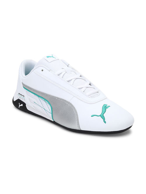 Puma Mercedes R-cat Unisex White Motorsport Shoes 3(UK 3)