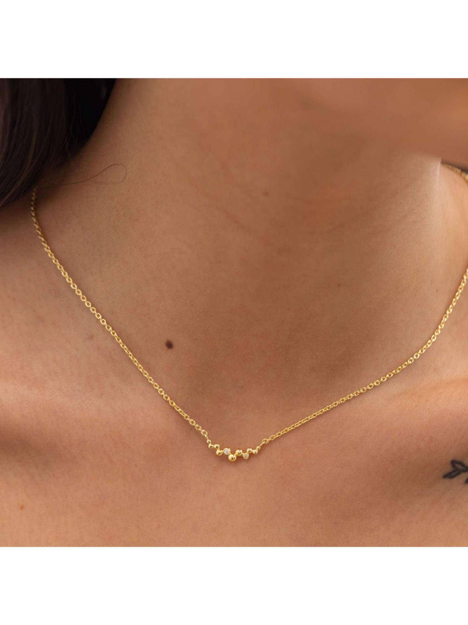 Nishani Women Sterling Silver CZ Ball Pendant Necklace