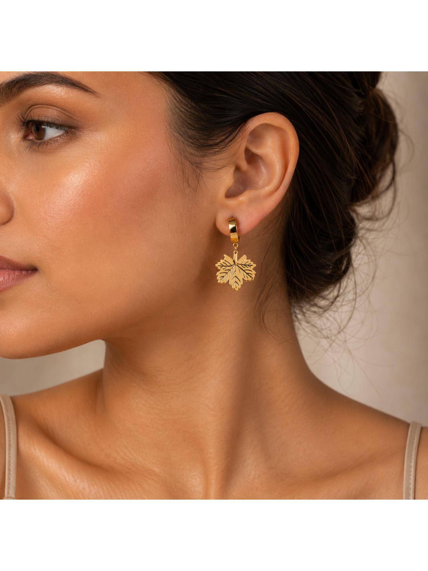 Salty Women Stainless Steel Gold Statement Pair of Earrings