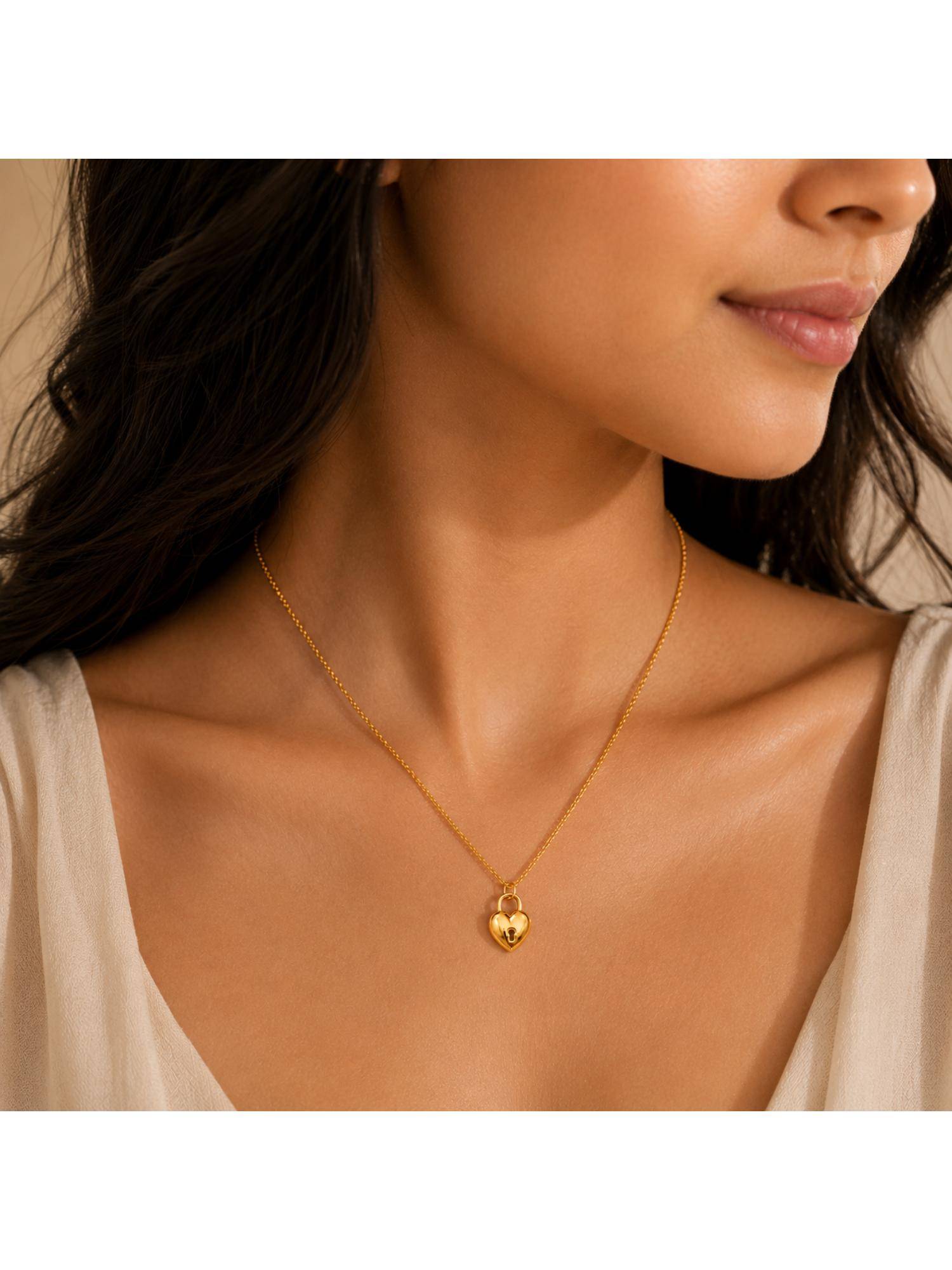 Salty Women Stainless Steel Gold Statement Necklace