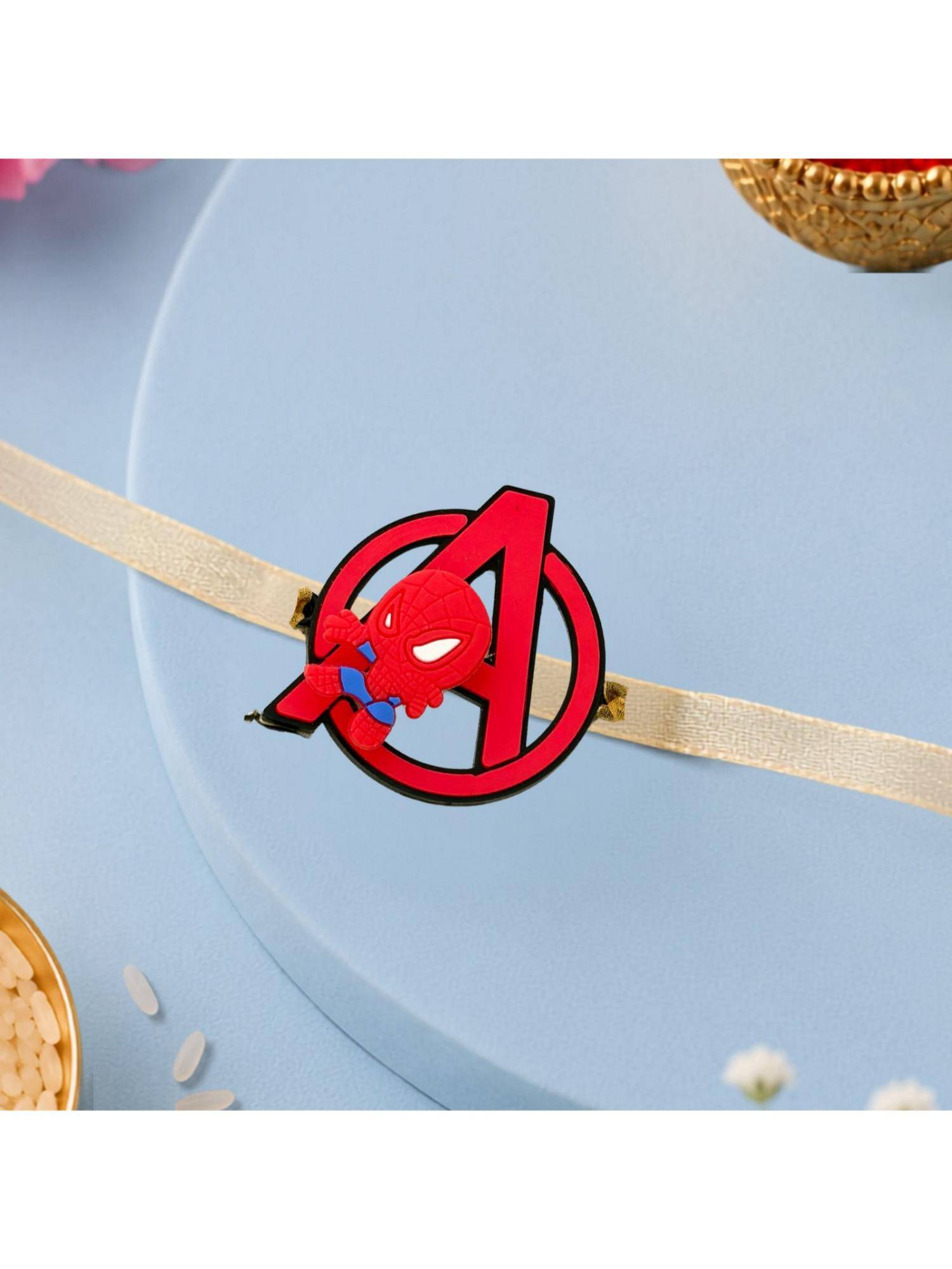 ISHKAARA Avengers Superhero Plastic Rakhi Adjustable Cartoon Rakhi