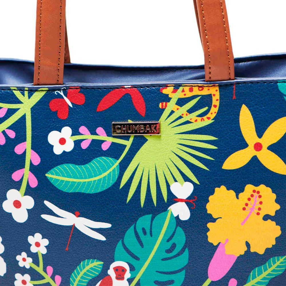 Buy Chumbak Madagascar Tales Tote Bag Navy Blue Online