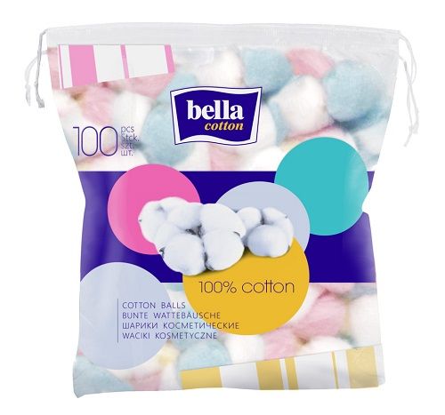 Bella Coloured Cotton Balls A100(100 Pcs)