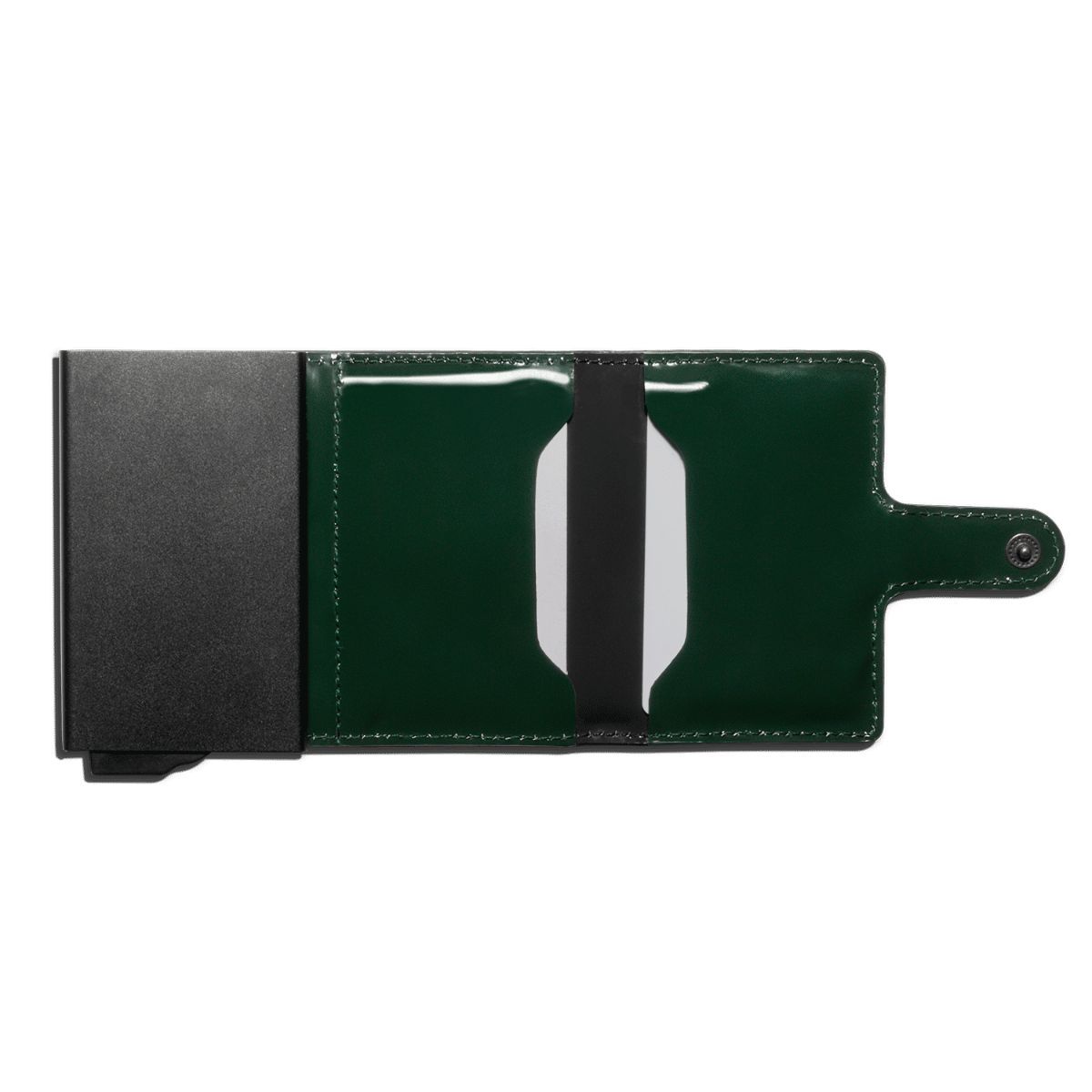 Buy DailyObjects Green Keeper Tri-fold Rfid Wallet Patent Leather Online