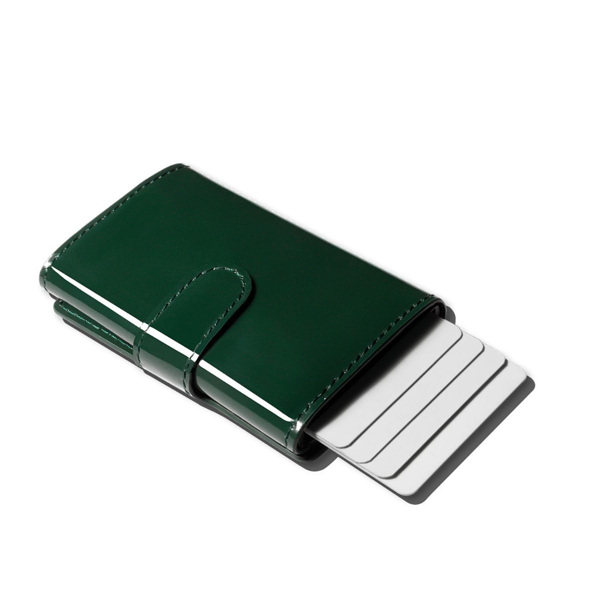 Buy DailyObjects Green Keeper Tri-fold Rfid Wallet Patent Leather Online