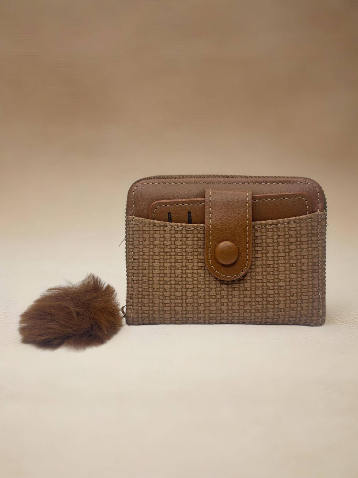 CrossKulture Women Compact Multiple Card Slots Wallet Tan Wallet