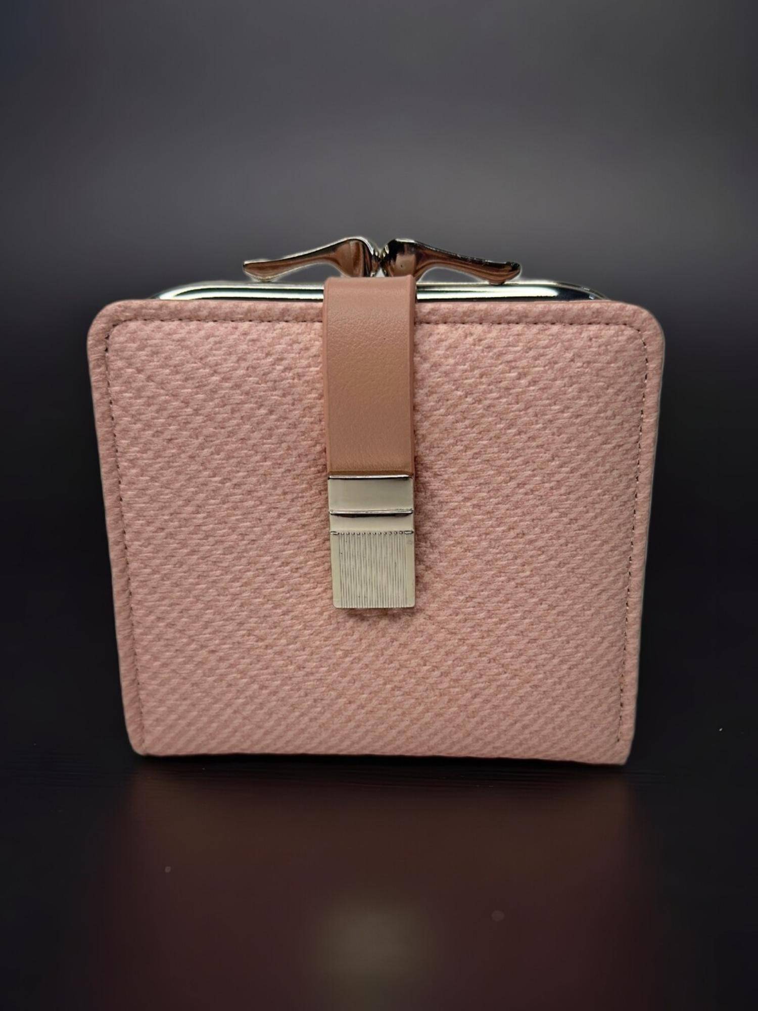 CrossKulture Women Compact Multiple Card Slots Wallet Pink Wallet
