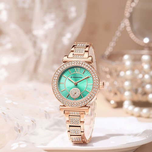Stainless Steel Giordano Diamond Watches Giordano Elegant Crystal