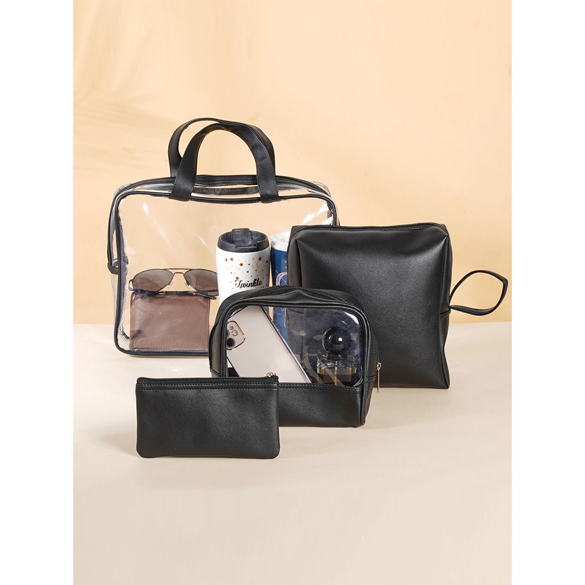 Buy Nestasia Black Travel Kit (Set of 4) Online