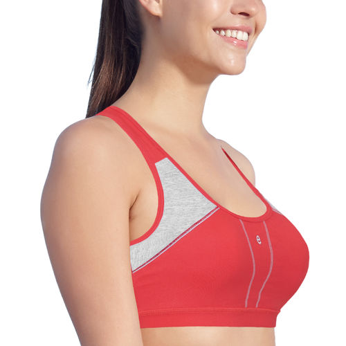 Buy Enamor SB08 Medium Impact Sports Bra - Racer Back, Removable Pads &  Wirefree - Red Online