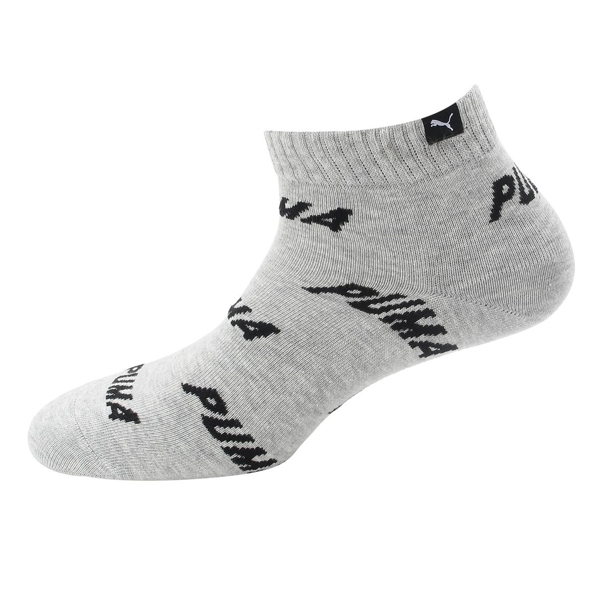 Puma Quarter All Over Logo Unisex 2 Pair of Socks Grey: Buy Puma ...