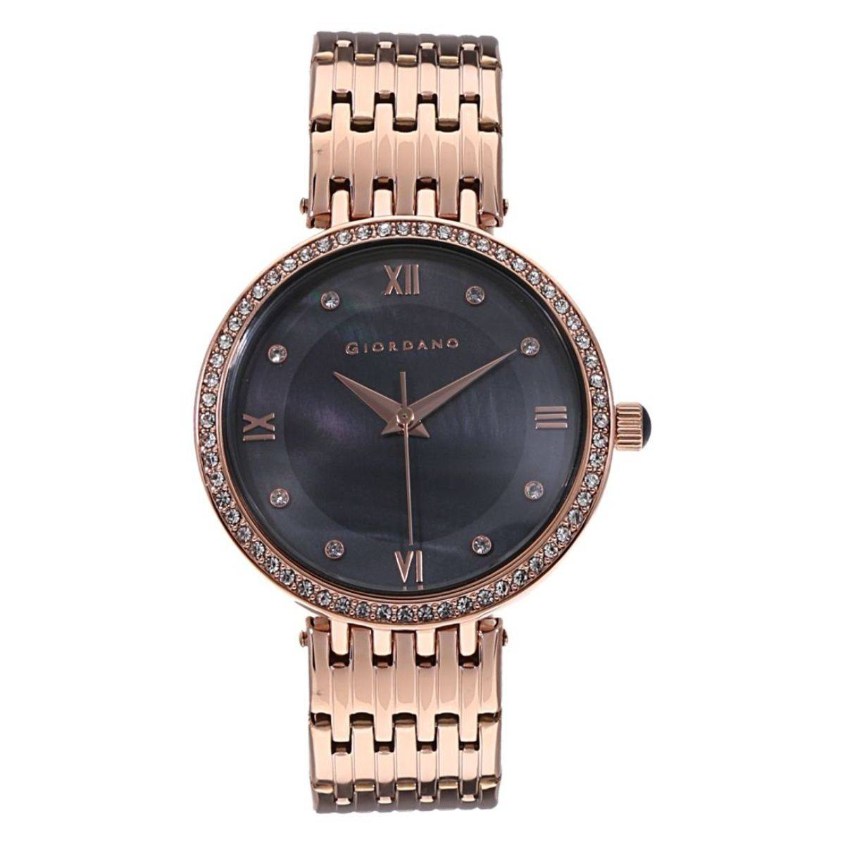 Giordano Women's Black Round Analog Watch