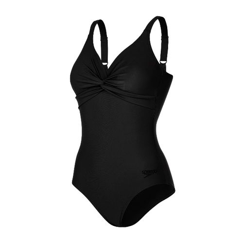 Speedo Iris Sports One-Piece Swimsuit - Black - DD+ Swimwear - 34F