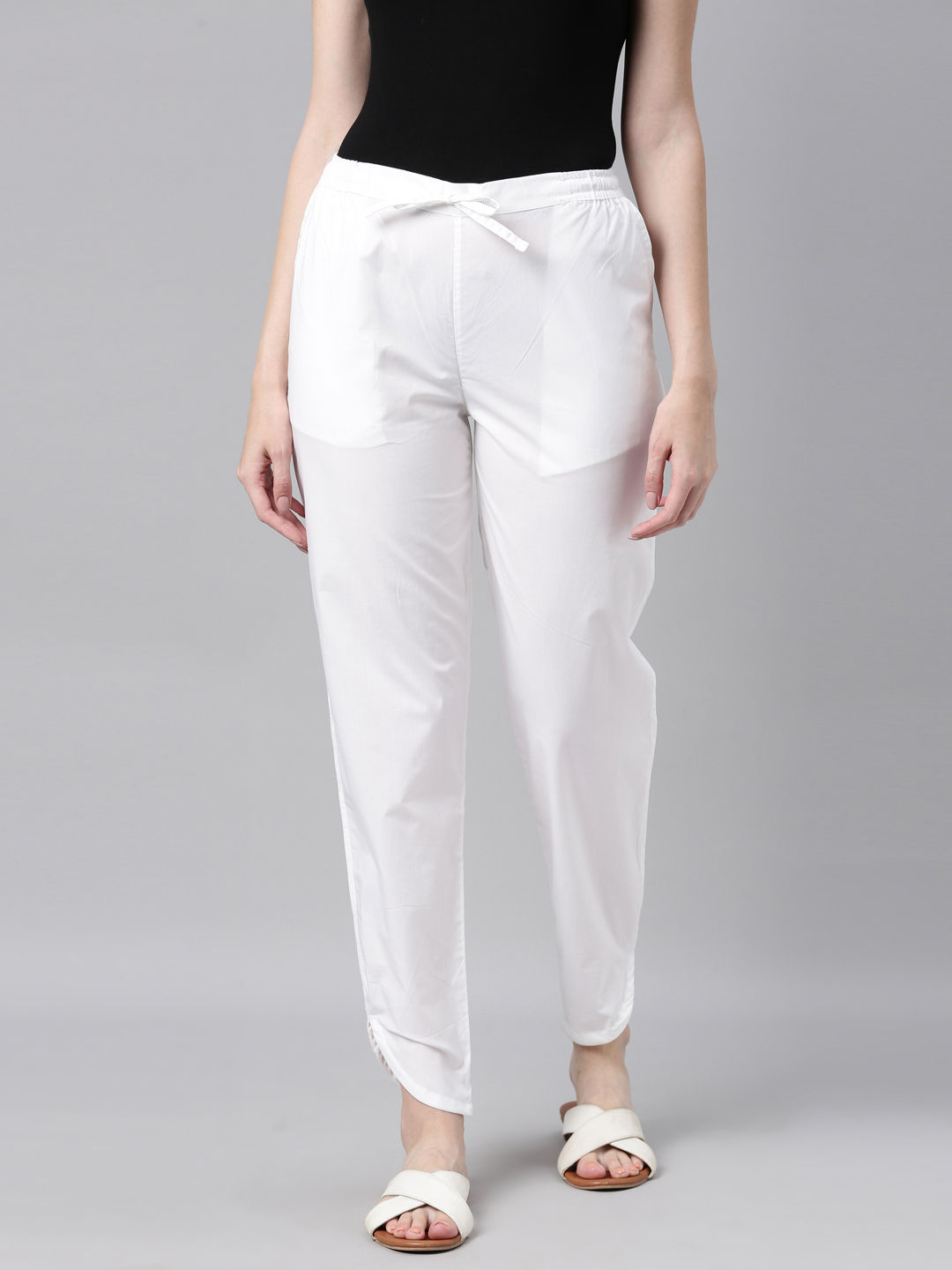 Buy GLOBAL DESI Solid Viscose Comfort Fit Womens Trousers  Shoppers Stop