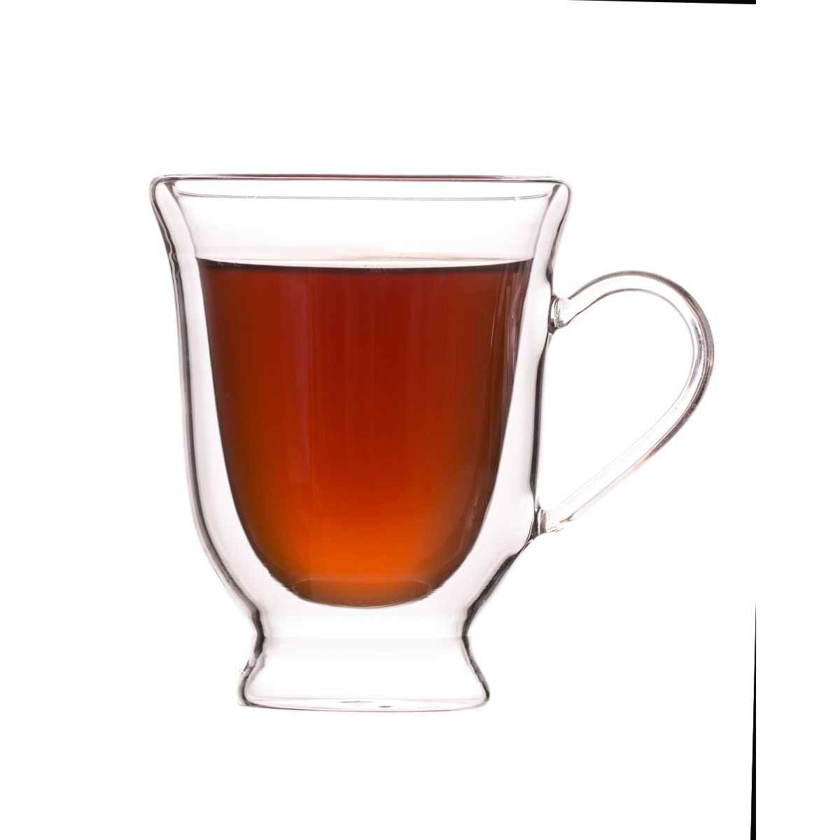 EZ Life Borosilicate Double Walled Glass Fashionista Mug with Handle