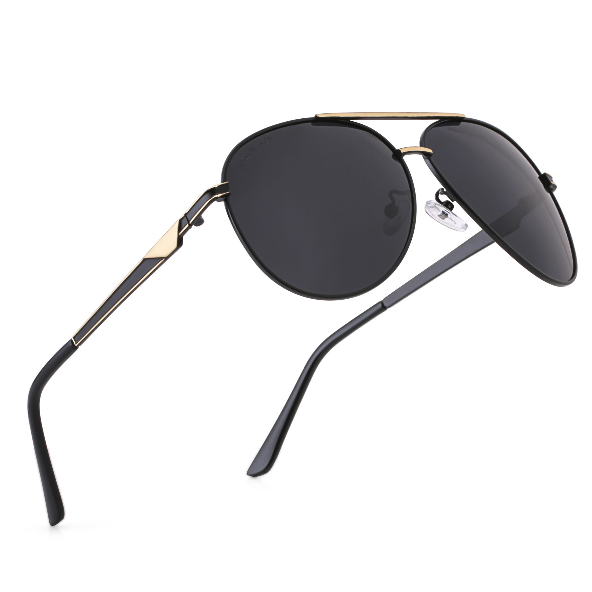 Buy Royal Son Black Polarized Aviator Sunglasses Online