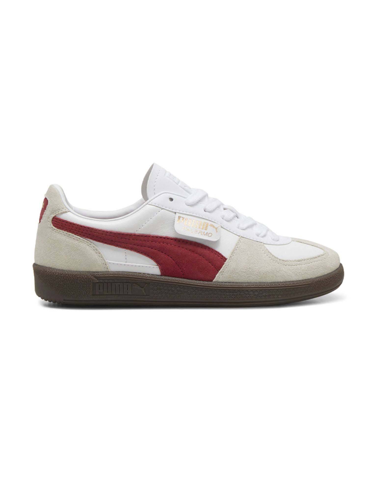 Buy Puma Palermo Lth Unisex Beige & White Sneakers Online