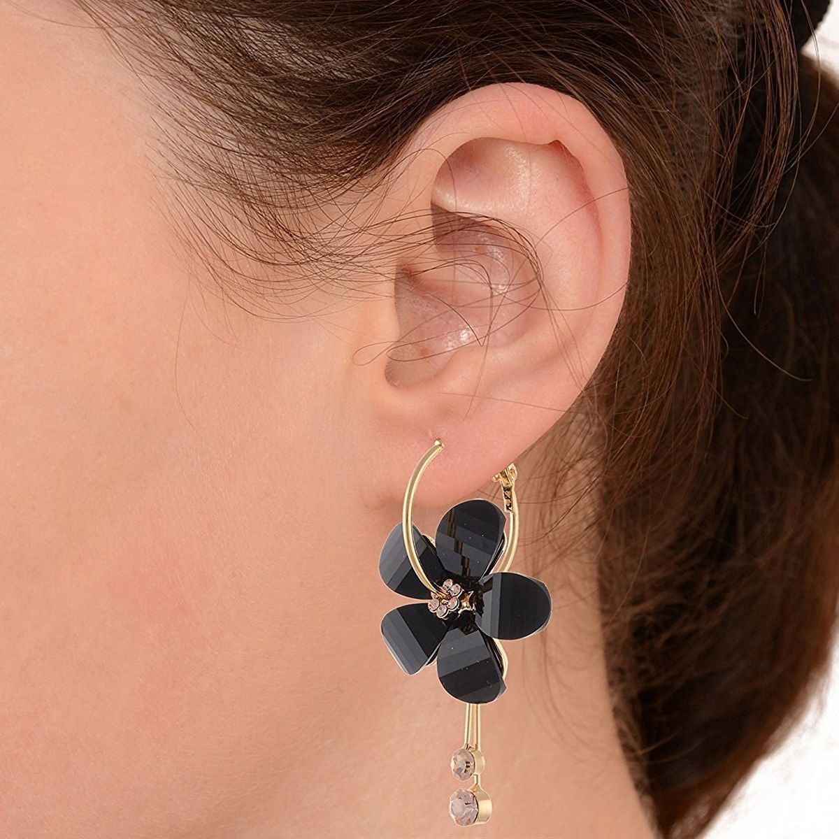 Wholesale Sexy Woman Black Flower Earrings Party Club Accessories Ear Stud  Earrings Fashion Jewelry Small Resin Korean Pearl Stud Earrings From  malibabacom