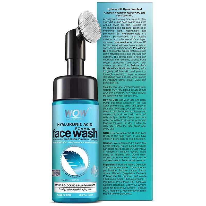 Wow Skin Science Hyaluronic Acid Foaming Face Wash Buy Wow Skin Science Hyaluronic Acid Foaming 3672