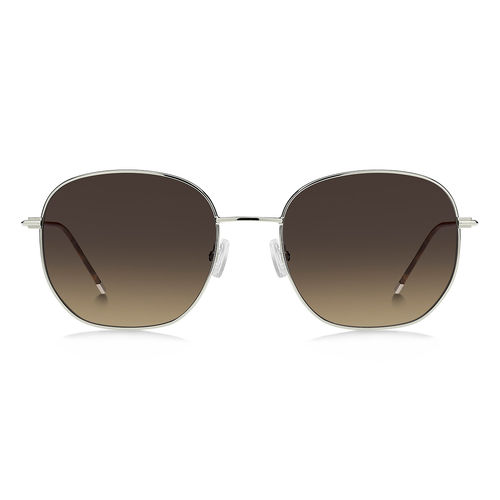 Hugo Boss Grey Brown Double Shade Carbon Fiber UV Protection Full Rim Round  Frames Sunglasses (54)