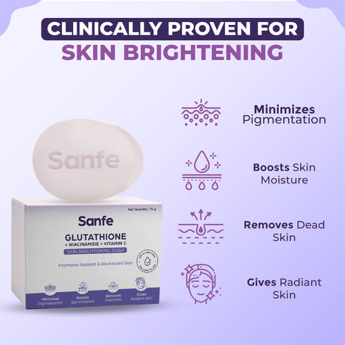 Buy Sanfe Glutathione+Niacinamide+Vitamin C Brightening Soap
