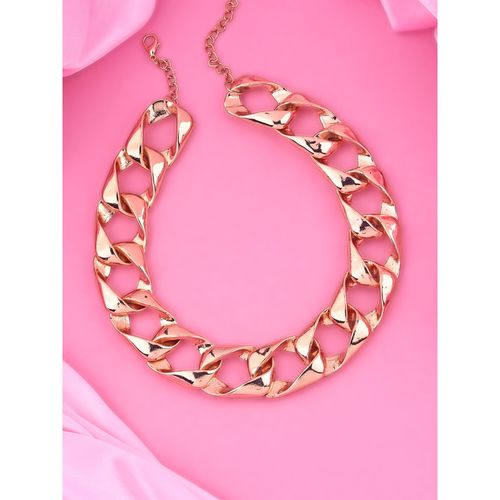 Trendy Rose Gold Pink Necklace