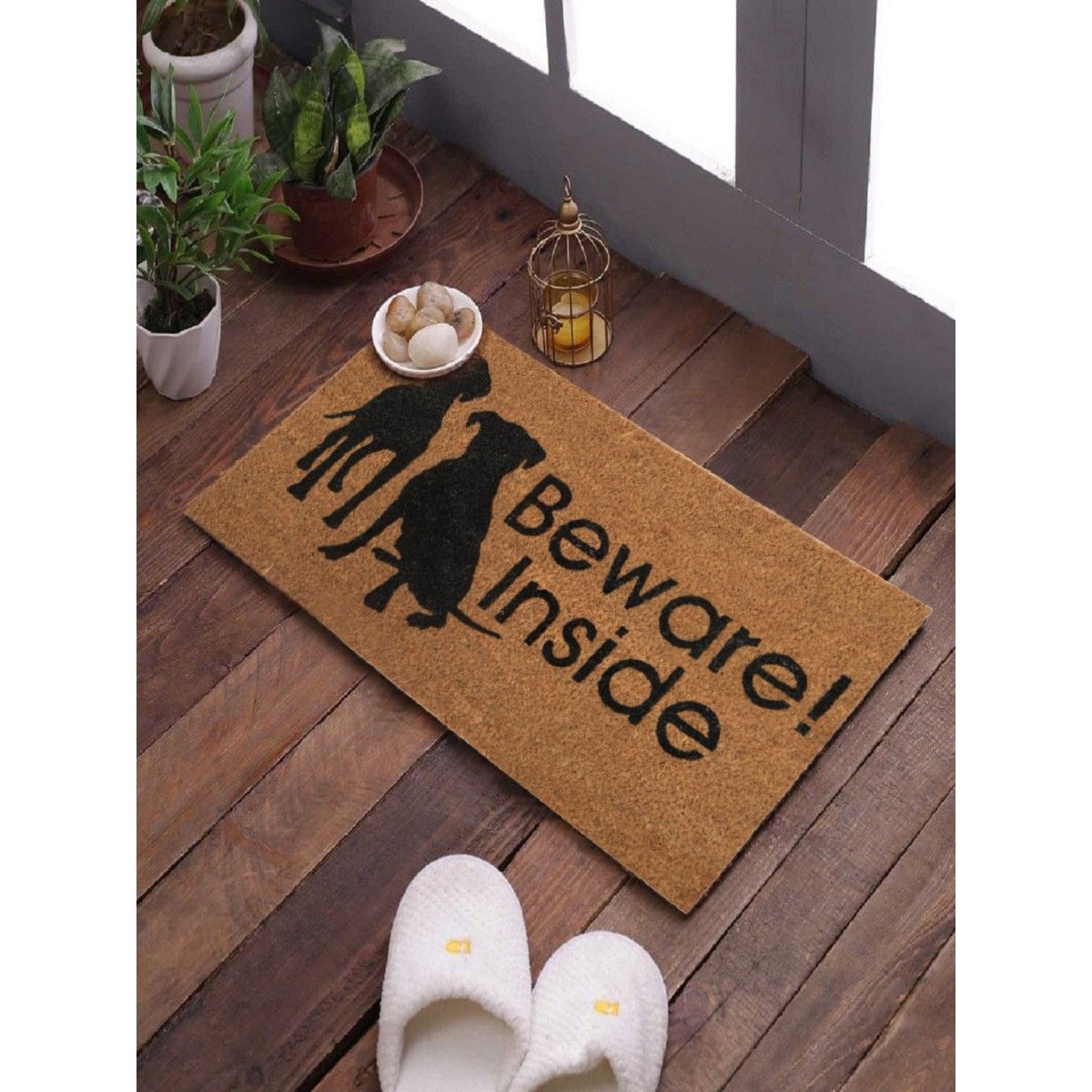 SWHF Natural Coconut Fiber Printed Doormats for Front Door, Entryway Mat with NonSlip Buy SWHF