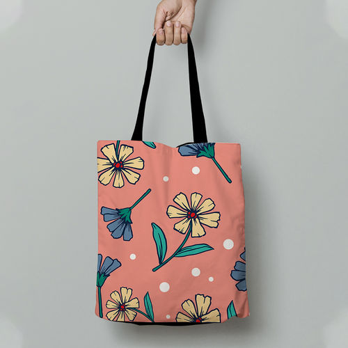 Crazy Corner Flowers Design Tote Bag for Women & Girls (16x14 Inches) (Multi-Color) At Nykaa, Best Beauty Products Online