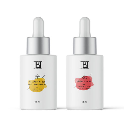 Buy The Body Temple Vitamin C 20% + L-Glutathione 5% & Retinol 0.6% (30Ml  Each - Pack Of 1) Online
