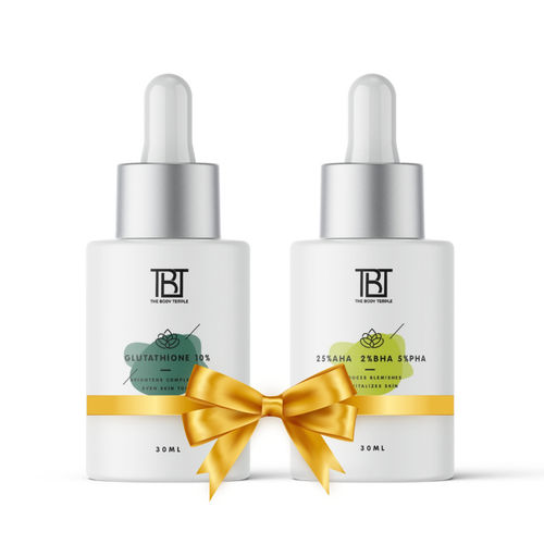 The Body Temple Glutathione 10% & AHA 25% + BHA 2% + PHA 5% (30Ml Each