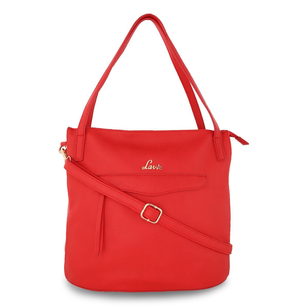 Buy Lavie Solid Plain Orange Handbags Online