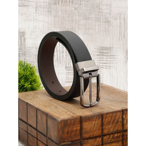 Louis Stitch Men Formal Black Genuine Leather Reversible Belt