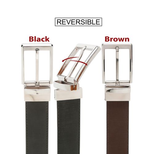 Belwaba Brown & Black Men Reversible Leather Belt (36) (Brown) At Nykaa, Best Beauty Products Online