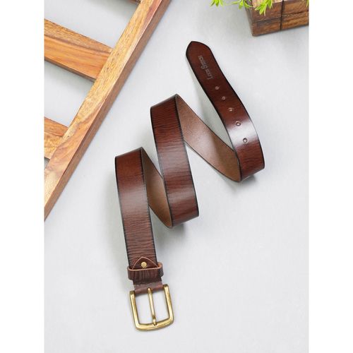 Louis Stitch Men Casual Brown Genuine Leather Reversible Belt