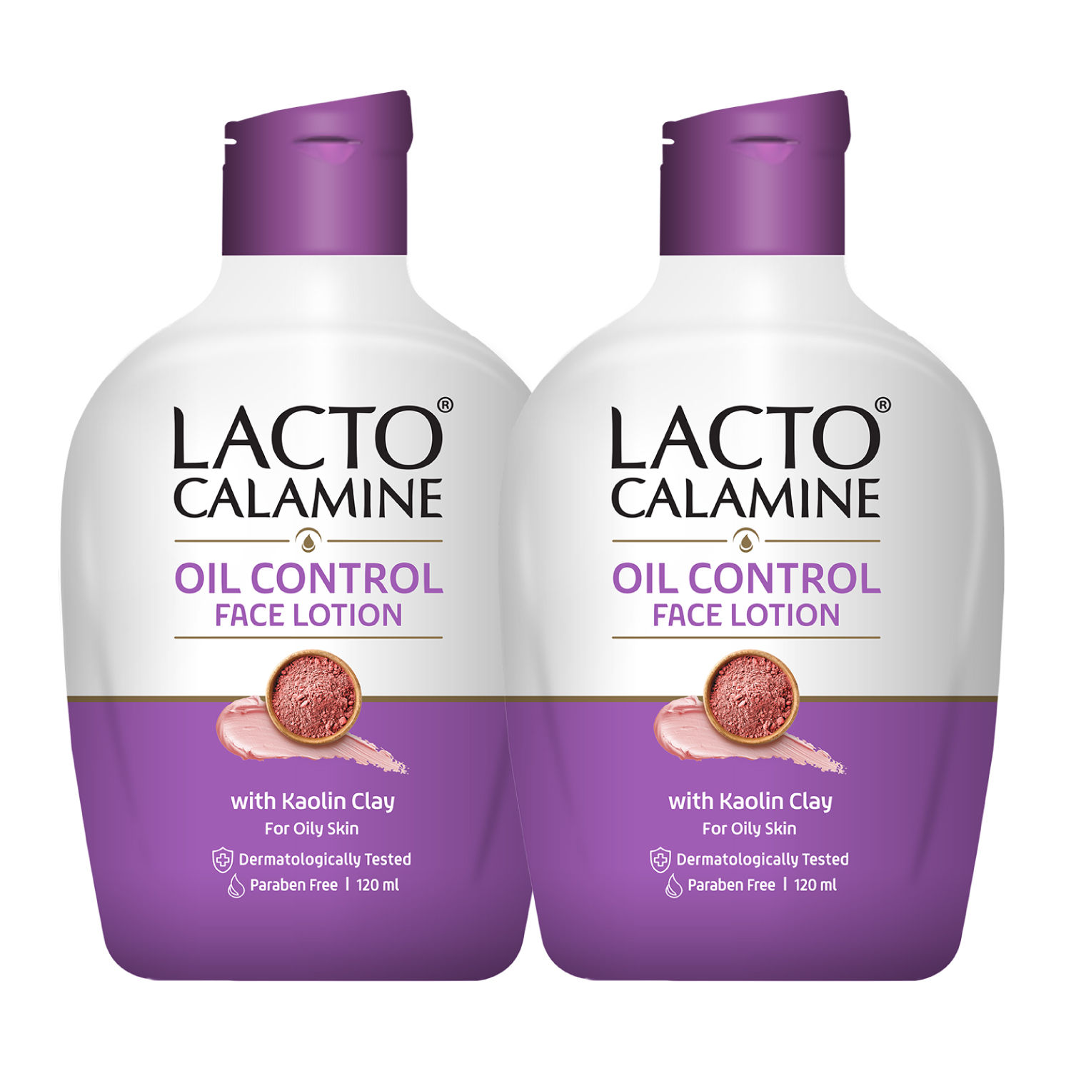 Lacto Calamine Face Moisturizer, Body Lotion with Kaolin Clay & Glycerin for Oily Skin - Pack of 2
