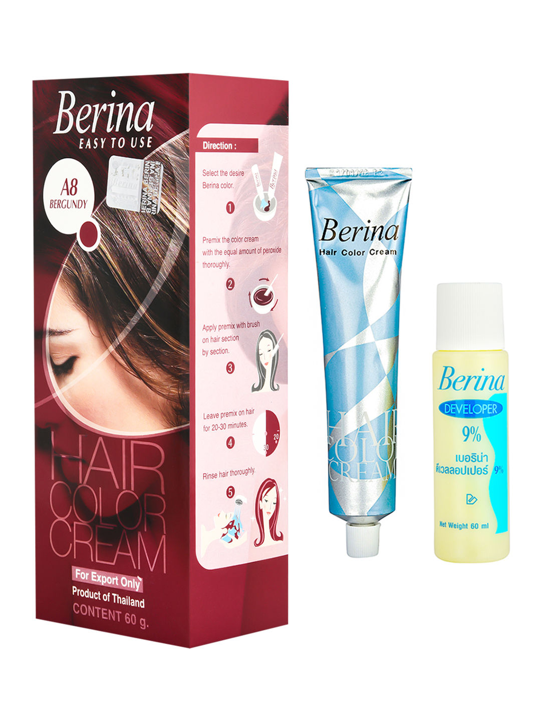 Berina Hair Color Cream Bergundy Buy Berina Hair Color Cream
