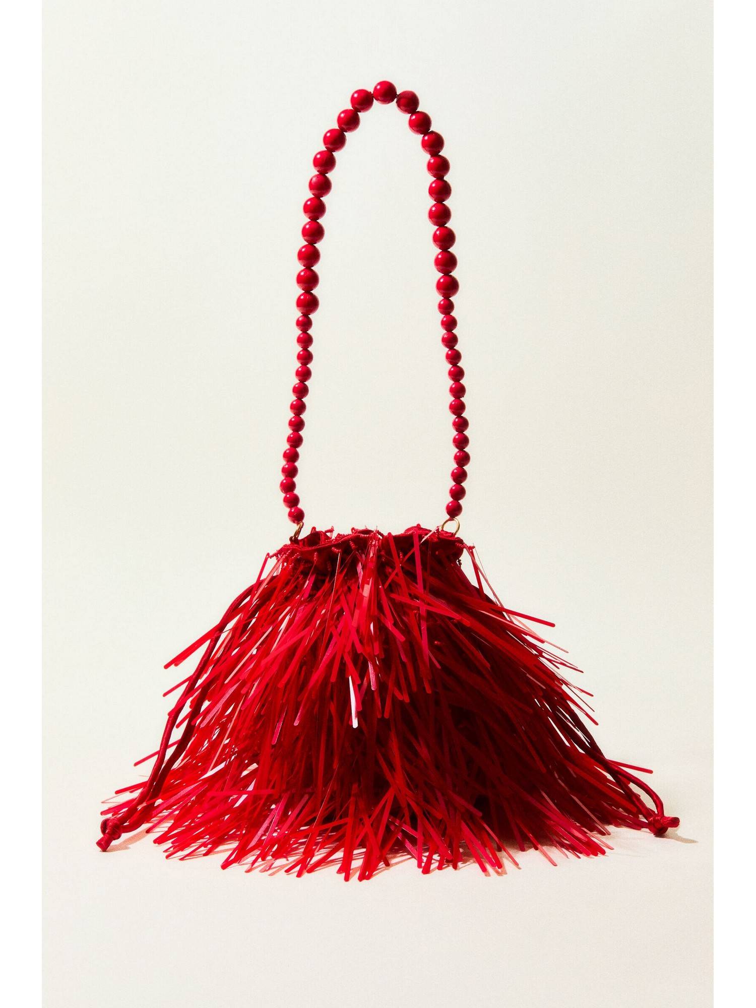 H&M Women Red Embellished Bucket Bag