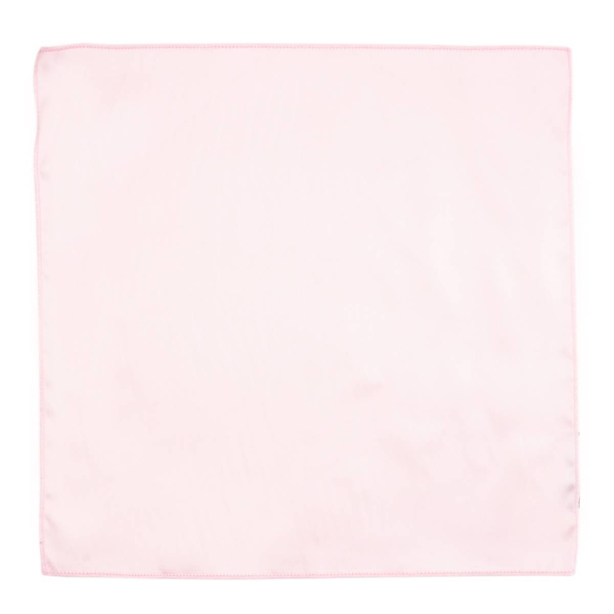 The Tie Hub Solid Baby Pink Satin Pocket Square