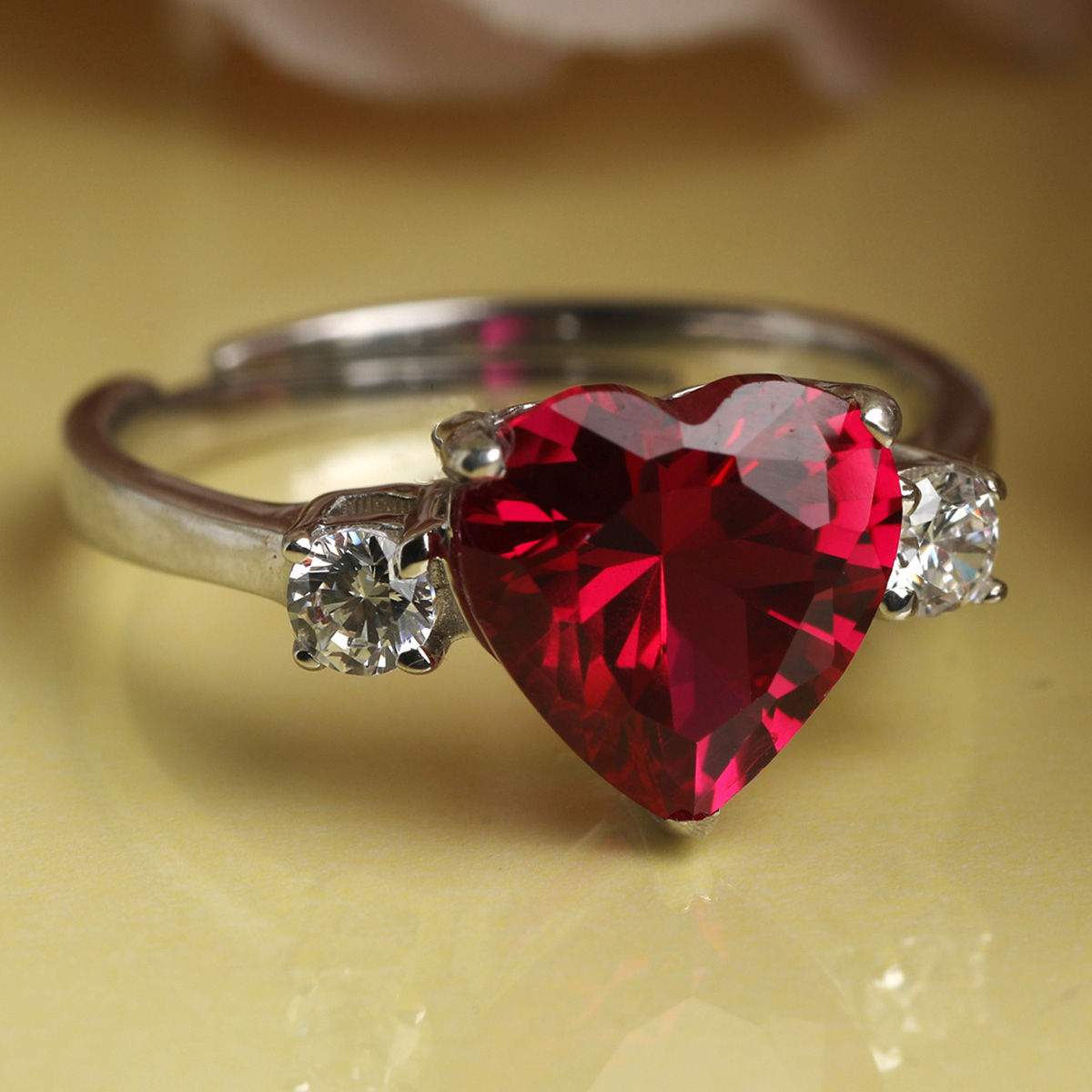 Ruby-Red Heart Promise Ring – The Ginger Daisy Co.