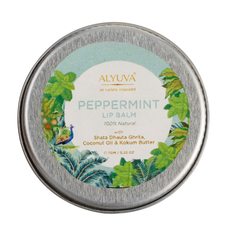 Alyuva Ghee Enriched Natural Peppermint Lip Balm, for all ages, 100% Natural