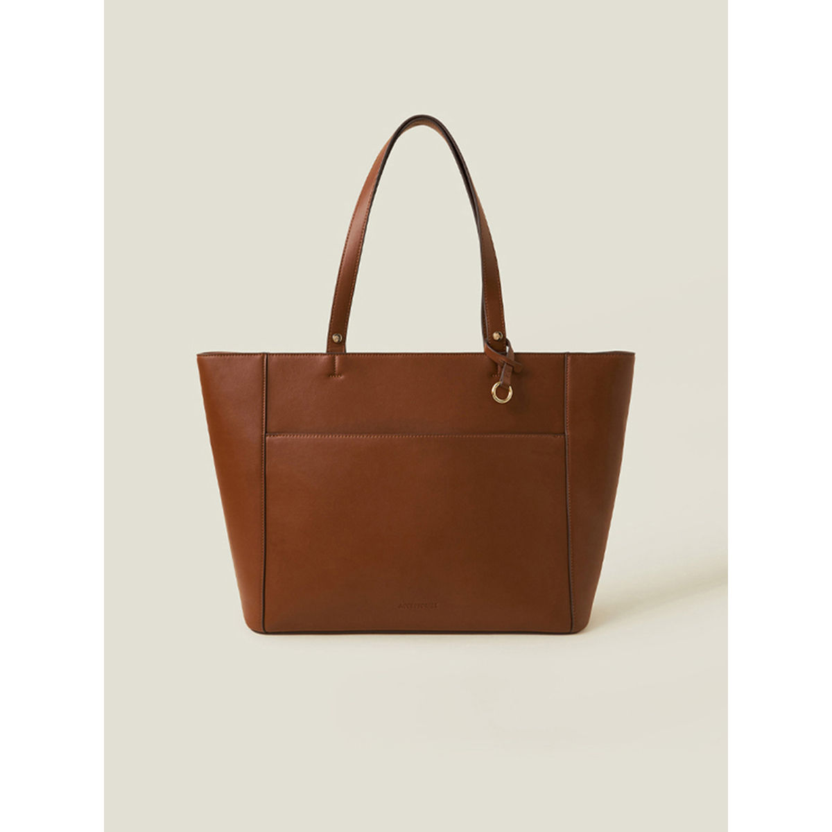 Buy Accessorize London Women Brown Smooth Faux Leather Tote Bag Online
