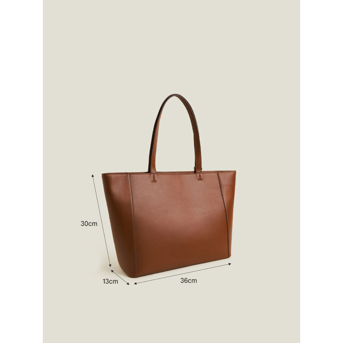 Buy Accessorize London Women Brown Smooth Faux Leather Tote Bag Online