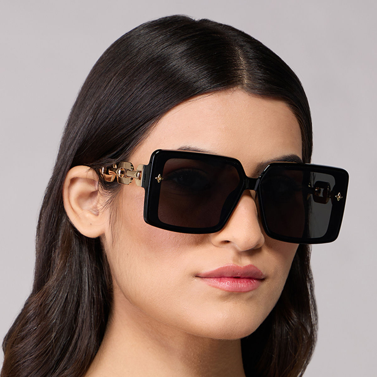 Buy MIXT by Nykaa Fashion Red Half Rim Oval Sunglasses online