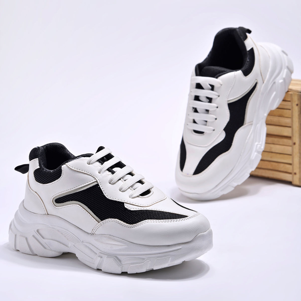 Buy MOZAFIA White Daily Wear Casual EVA Sneakers for Women Online