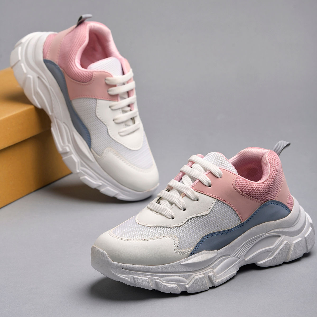 Buy MOZAFIA Pink Daily Wear Casual EVA Sneakers for Women Online