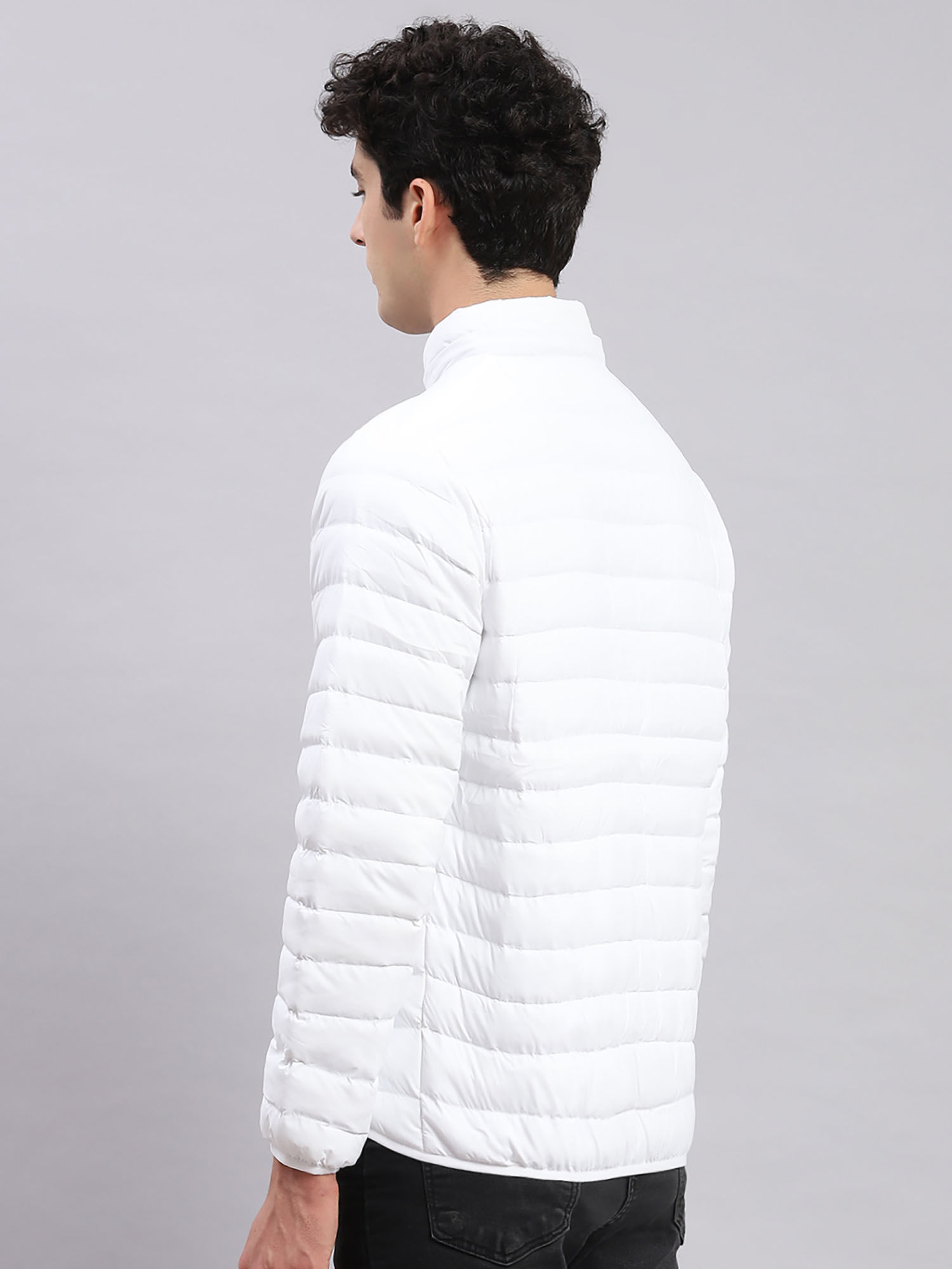 Buy Monte Carlo White Solid Hood Jacket Online