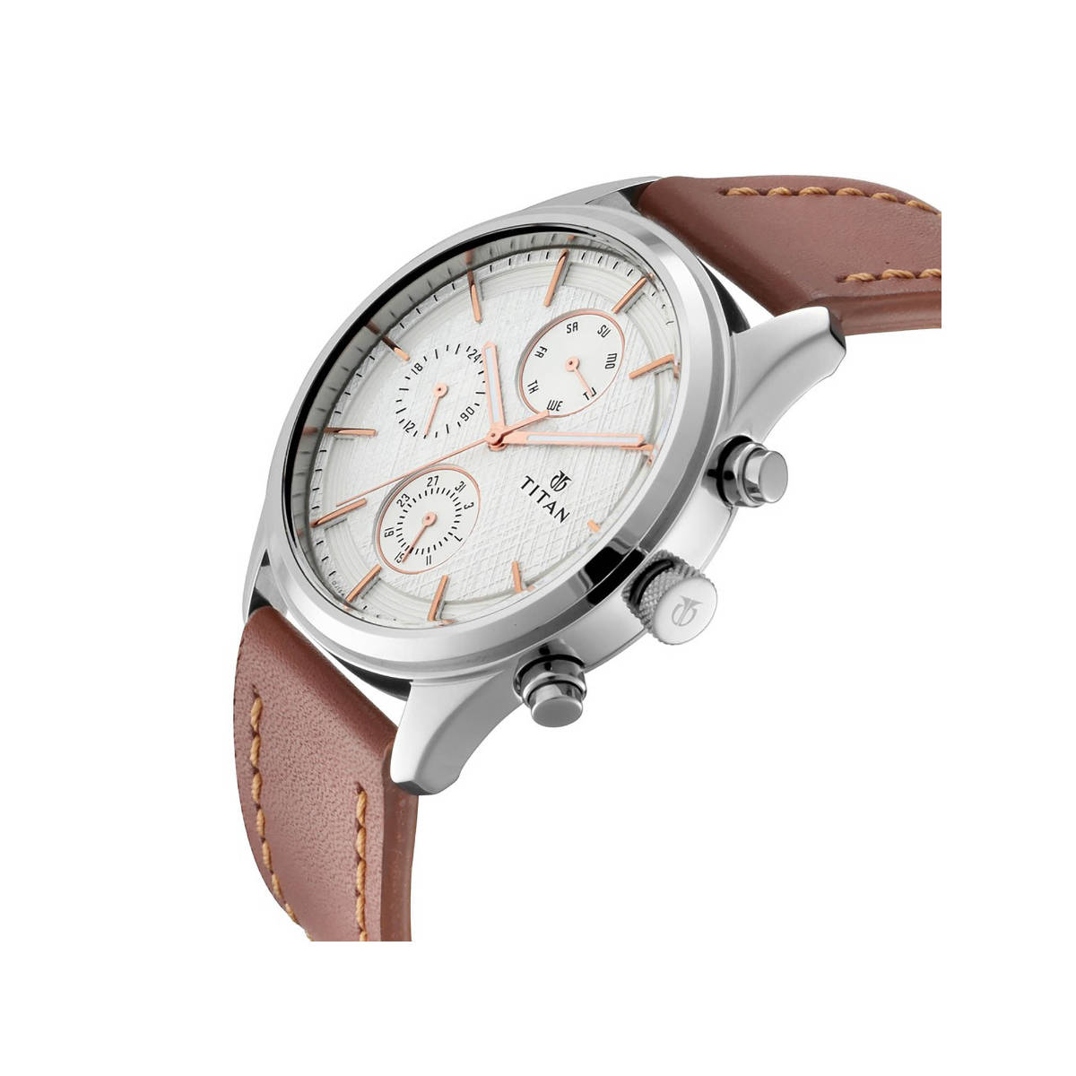 Buy Titan Silver Dial Analog Watch NM1805SL01 (Free Size) Online