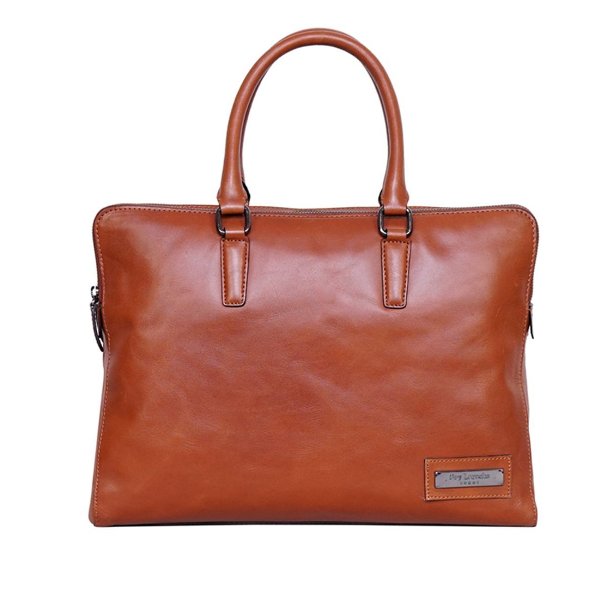 Justanned Guy Laroche Men Classy Tan Leather Bag