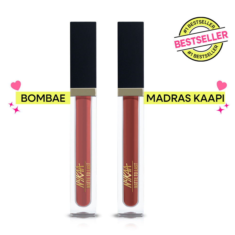 Cosmetics Matte to Last Transferproof Long Lasting Liquid Lipstick Duo - Bombae & Madras Kaapi